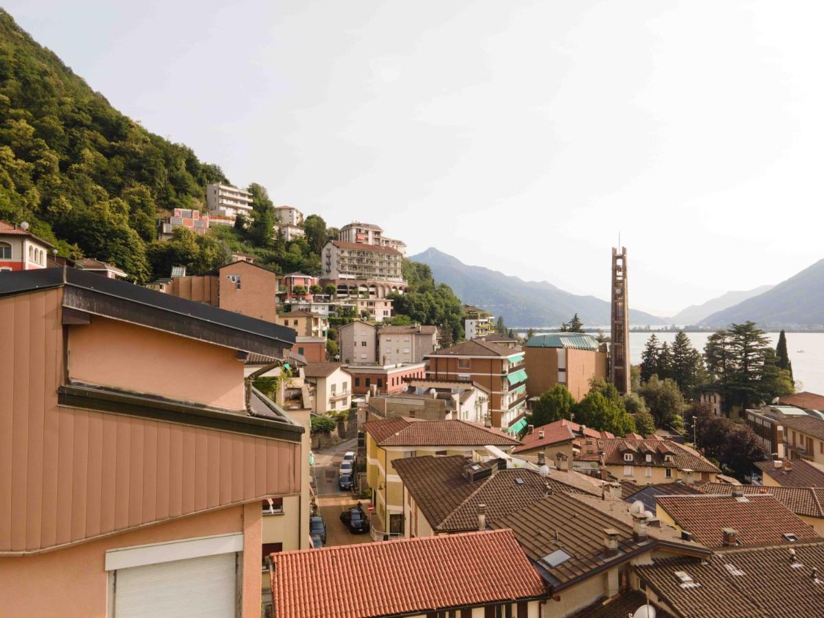 Casa Madlen - Bright Attic With Marvelous View Lägenhet Campione dʼItalia Exteriör bild